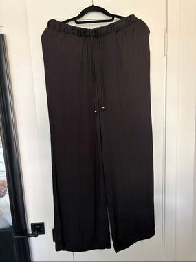 H&M Womens Black Drawstring Relaxed Pants